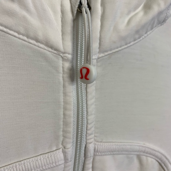 Lululemon white scuba hooded zip up jacket - Picture 3 of 8